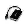 STARTECH USB 3 to DVI Adapter with 1-Port USB Hub