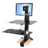 ERGOTRON WORKFIT S SINGLE LD WITH WORKSURFACE
