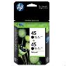 HP 45 BLACK TWIN PACK INK CART CC625AA