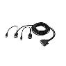 BELKIN 6FT DUAL PORT USB OCTOPUS KVM CABLE