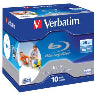 VERBATIM BD-R 25GB 6X Wide White IJP 10pk JC