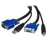 STARTECH 6 ft 2-in-1 USB KVM Cable
