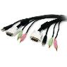 STARTECH 15 ft 4-in-1 USB DVI KVM Switch Cable