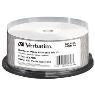 VERBATIM Blu-Ray 25GB 25Pk Spindle White Wide Ink