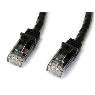 STARTECH 0.5m Black Snagless Cat6 UTP Patch Cable
