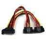 STARTECH 6in Latching SATA Power Y Splitter Cable