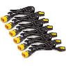 APC - SCHNEIDER POWER CORD KIT 6 EA LOCKING C13 TO C14