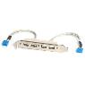 STARTECH 4 Port USB A Female Slot Plate Adapter