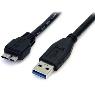 STARTECH 0.5m 1.5ft Black USB 3.0 Micro B Cable