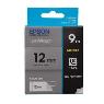 EPSON Tape Metallic 12mm Black on Silver 9 met