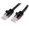 STARTECH 1m Black Snagless UTP Cat5e Patch Cable