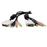 STARTECH 4-in-1 USB DVI KVM Switch Cable w/ Audio