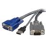 STARTECH 1.5m Ultra-Thin USB VGA 2-in-1 KVM Cable