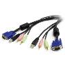 STARTECH 1.5m 4-in-1 USB VGA KVM Switch Cable