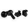 STARTECH M6 Screws & Cage Nuts - 100 Pack Black