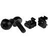 STARTECH M6 Screws & Cage Nuts - 50 Pack Black
