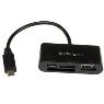 STARTECH OTG USB Card Reader Dongle SD Micro SD