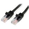 STARTECH 0.5m Black Snagless Cat5e Patch Cable